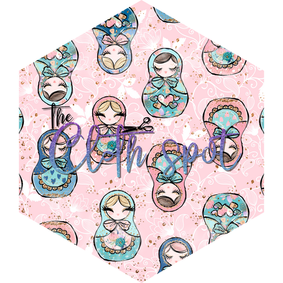 Matryoshka Pink Dolls Main Fabric