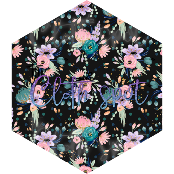 Matryoshka Black Floral Main Fabric