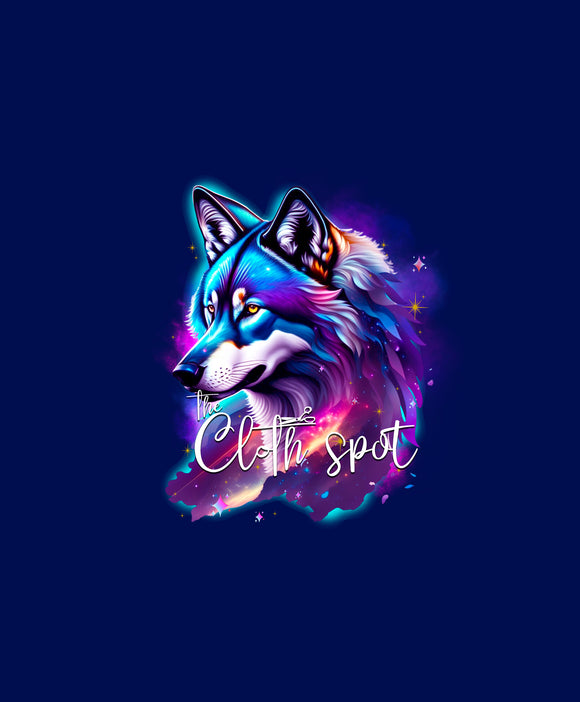 Cosmic Wolf Blue Panel