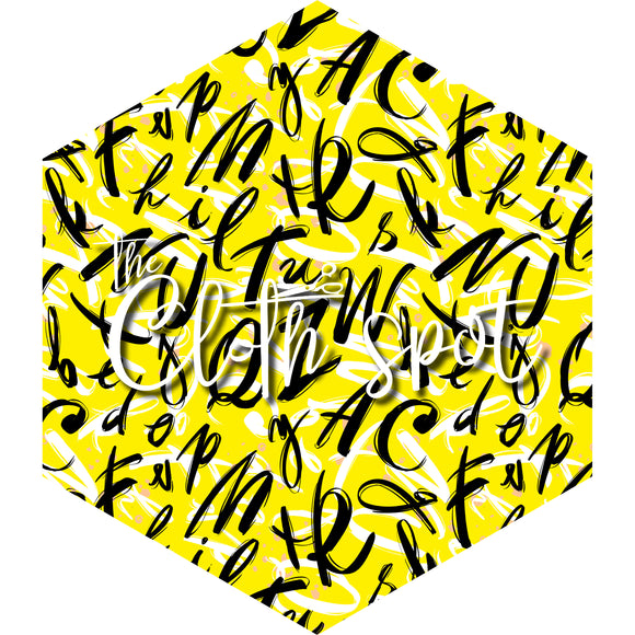 Yellow ABC'S Main Fabric