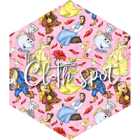 Tale As Old As Time Pink Main Fabric