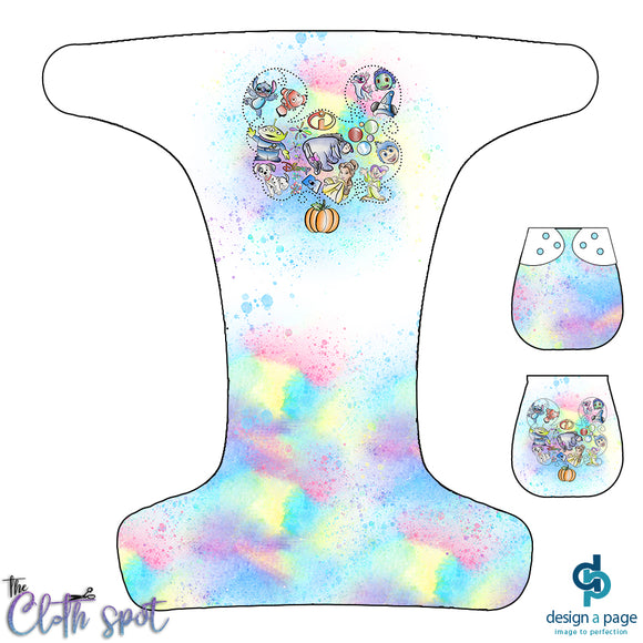 Genie in a Bottle Pumpkin White Nappy Panel