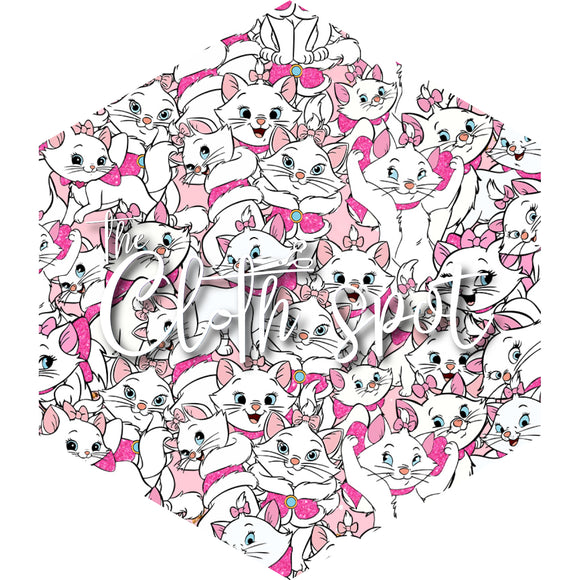 Lady Cat Stacked Glitter Main Fabric