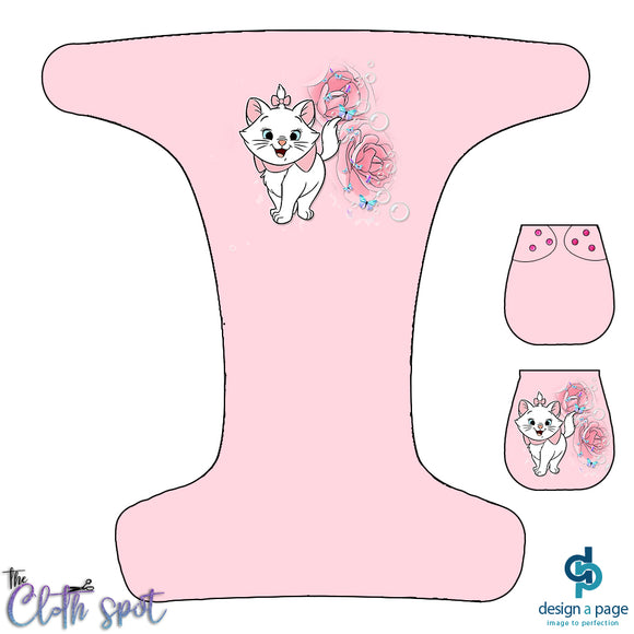 Lady Cat Rose Nappy Panel