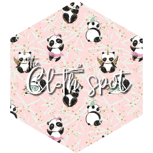 Pink PG Ballerina Panda Main Fabric