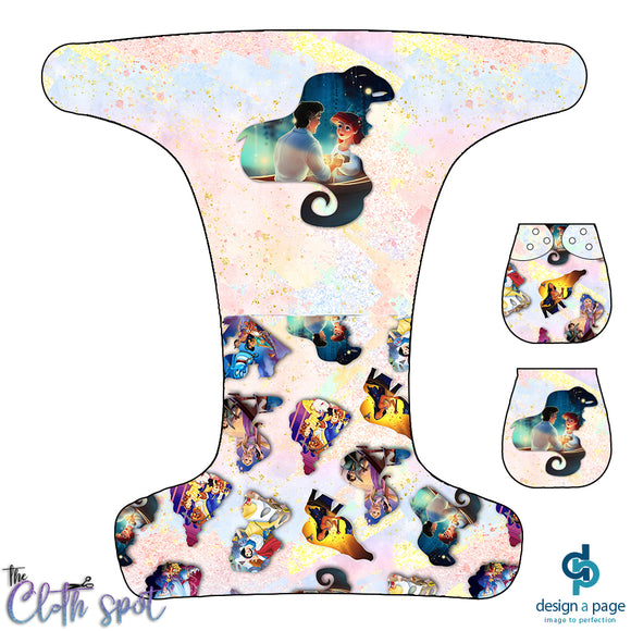 Princess Silhouttes Ariel Nappy Panel