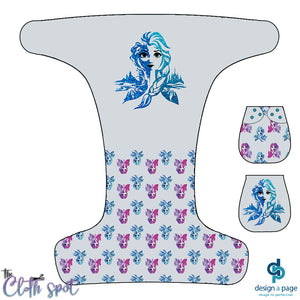 Frozen Glitter Elsa Nappy Panel