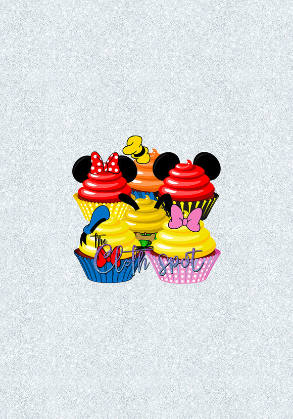 Mickey & Co Glitter Cupcake Panel