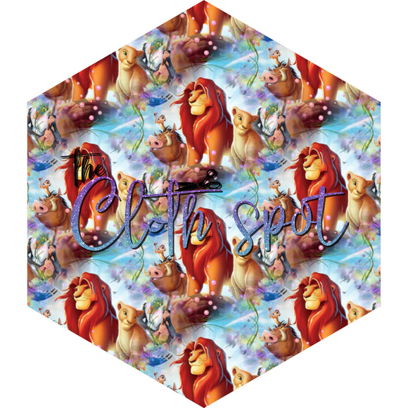 Artic Blue Lion King Main Fabric