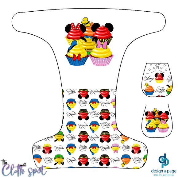 Mickey & Co Plain Nappy Panel