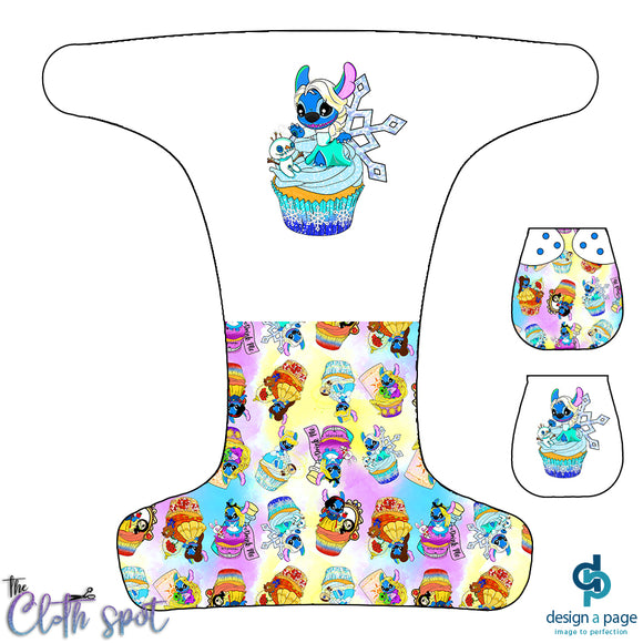 Stitch Cupcakes Nappy Panel