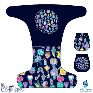 Pastel Navy Nappy Panel