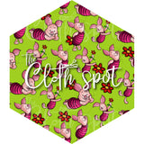 Piglet Solid Green Main Fabric