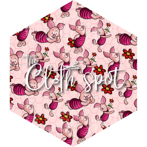 Piglet Pink Hexagon Main Fabric