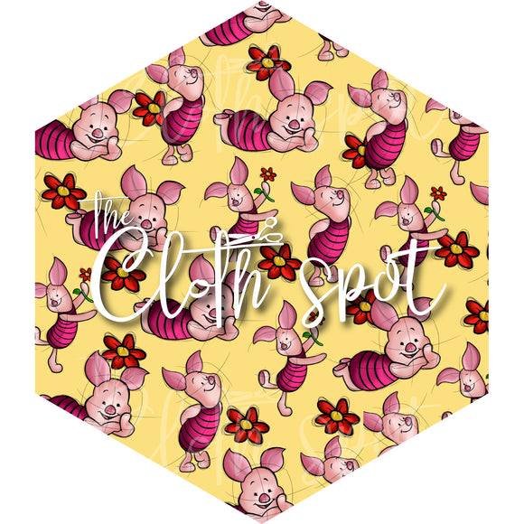 Piglet Solid Yellow Main Fabric