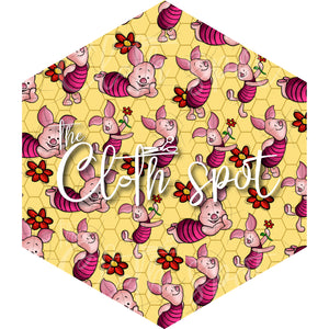 Piglet Yellow Hexagon Main Fabric