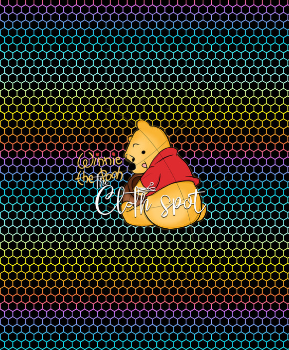 Pooh Rainbow Black Panel