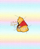 Pooh Rainbow White Panel