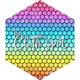 Rainbow Glitter Hexagon Co-ord Main Fabric