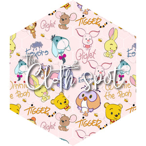 Pooh Bear Signature Pink Main Fabric