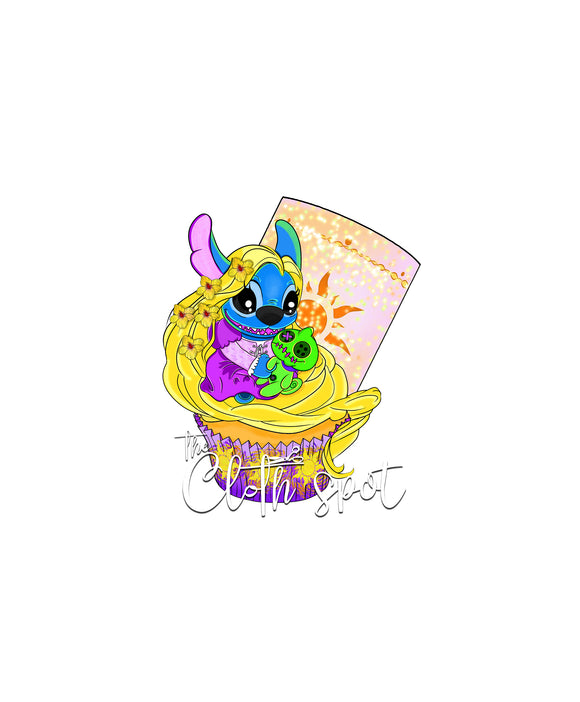 Stitch Cupcakes Repunzel Panel