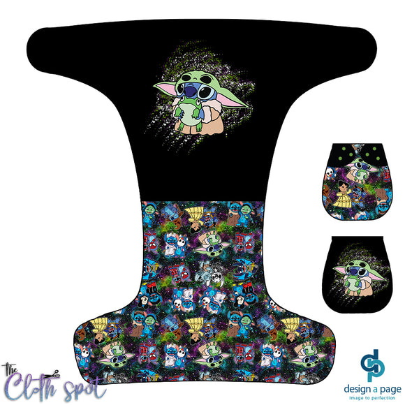 Baby Yoda Stitch Nappy Panel