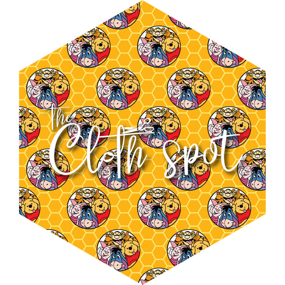 Winnie the Pooh Yellow Main Fabric